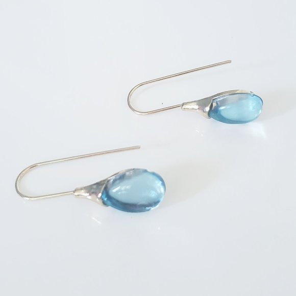 Turquoise Gold Earrings - Picture 1 of 1